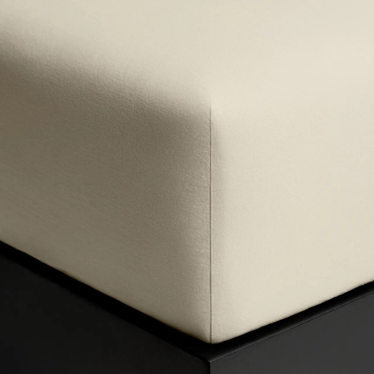 Linen Blend Pale Sand hoeslaken