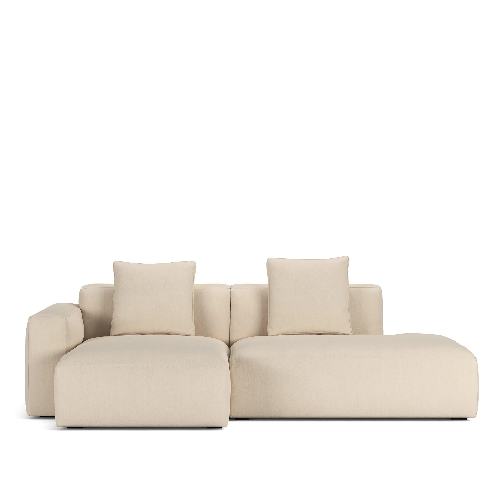 Brick 2-Seater Chaise Lounge Open End Right - 10