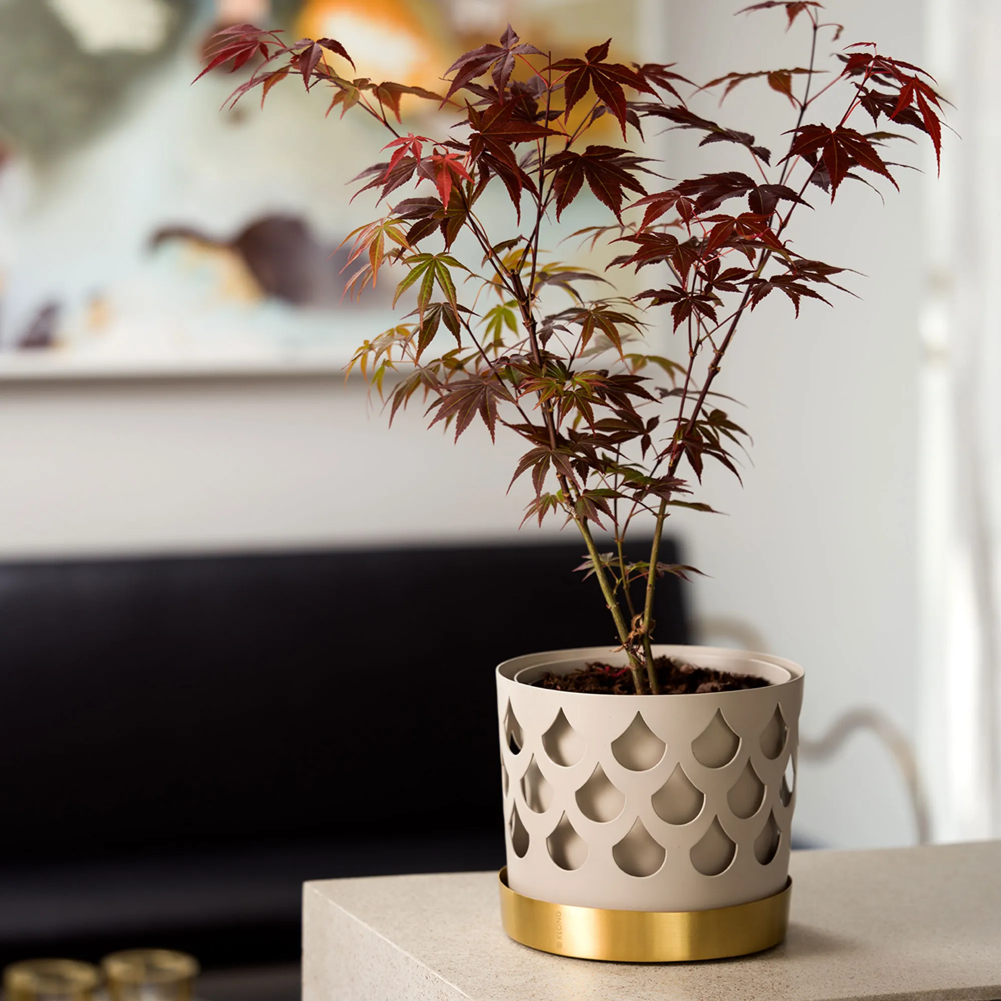Trio Flower Pot Drop - Beige - 2