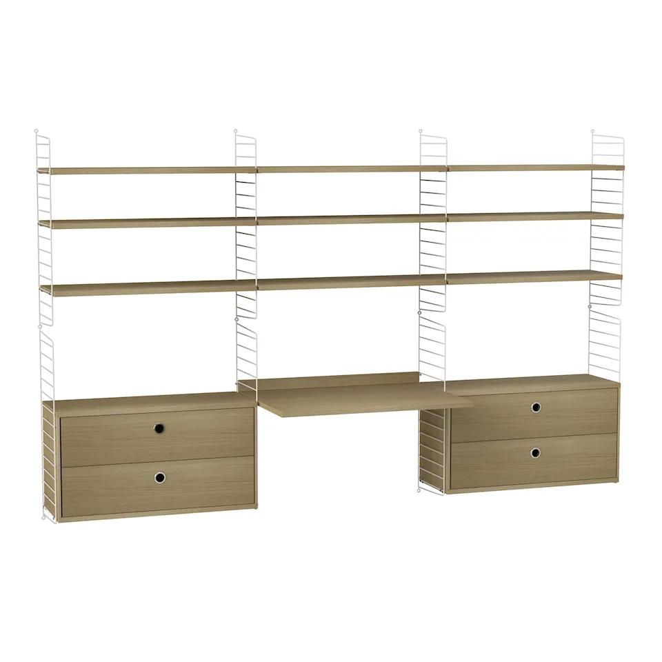 String Workplace F Oak White