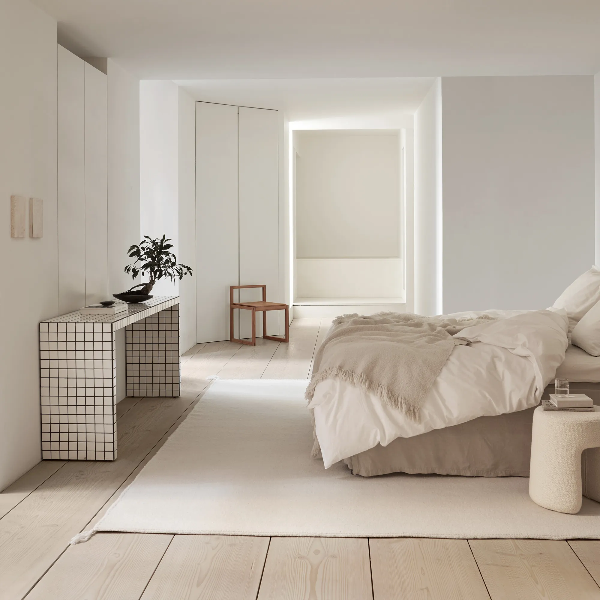 Merino Natural White Wool Rug - 5