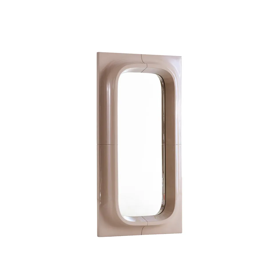 Porthole mirror small brown