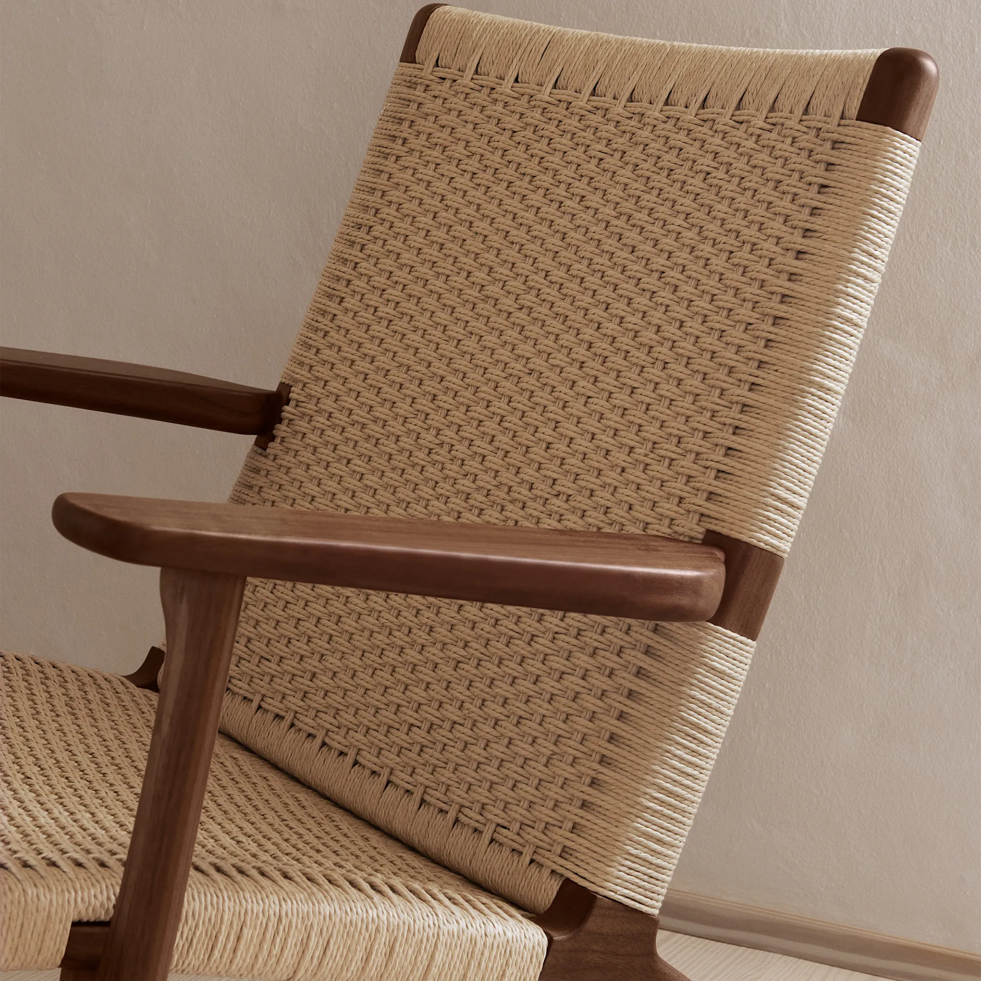 CH25 - Walnut/Natural Cord - Carl Hansen - Hans J. Wegner - NO GA