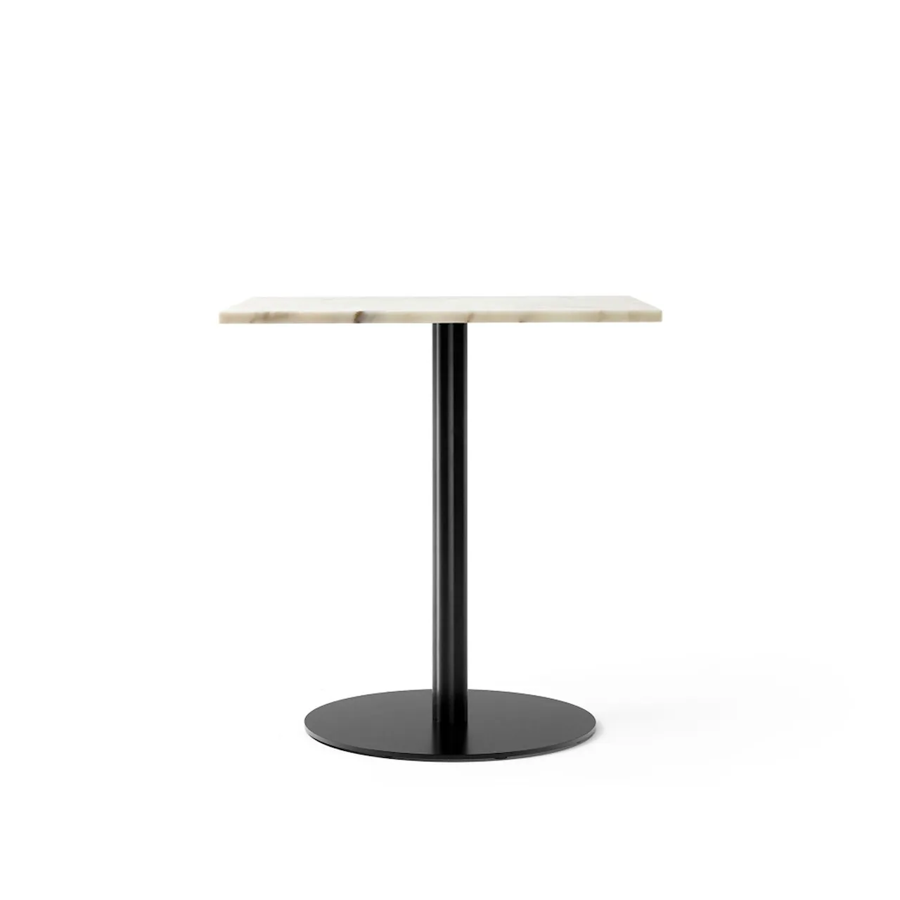 Harbour Column Dining Table 60x70 Black Painted Oak Veneer with Black Base