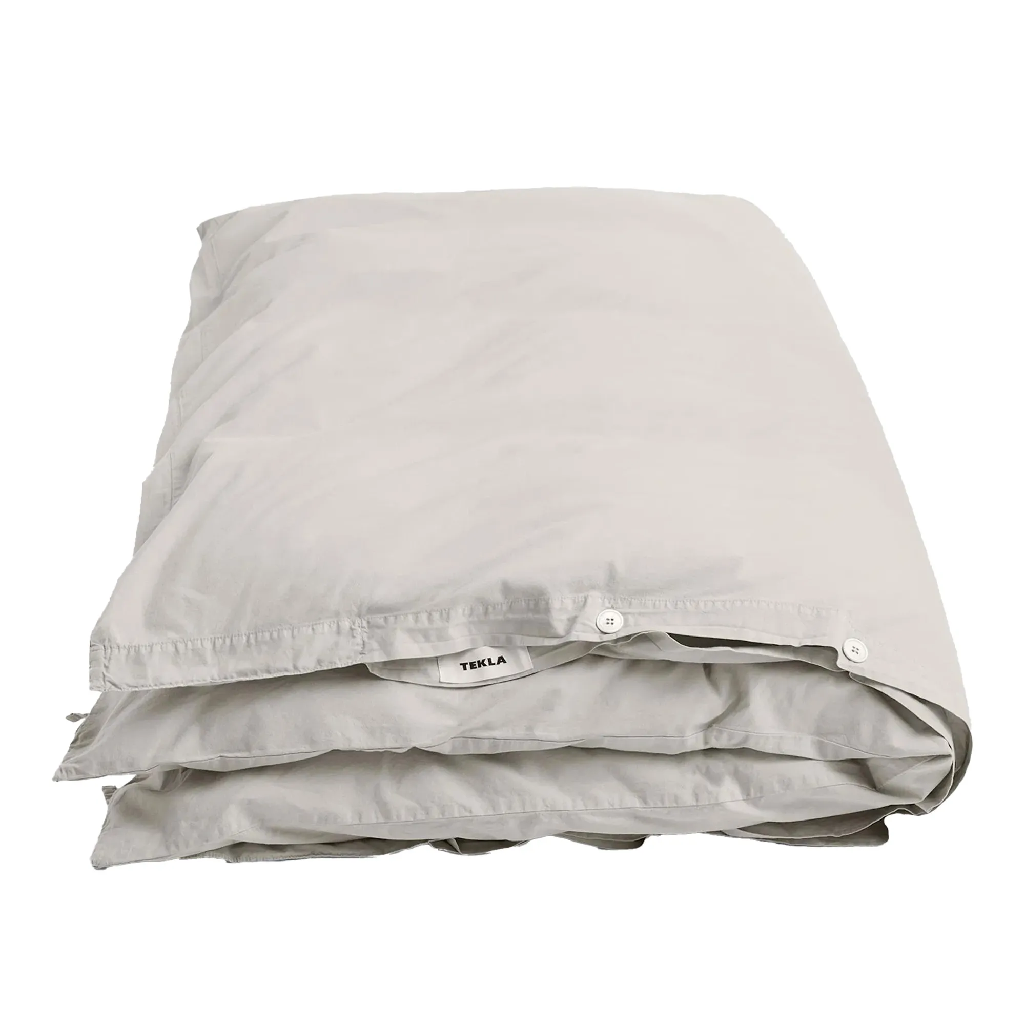 Percale Solid Soft Grey dekbedovertrek - 1