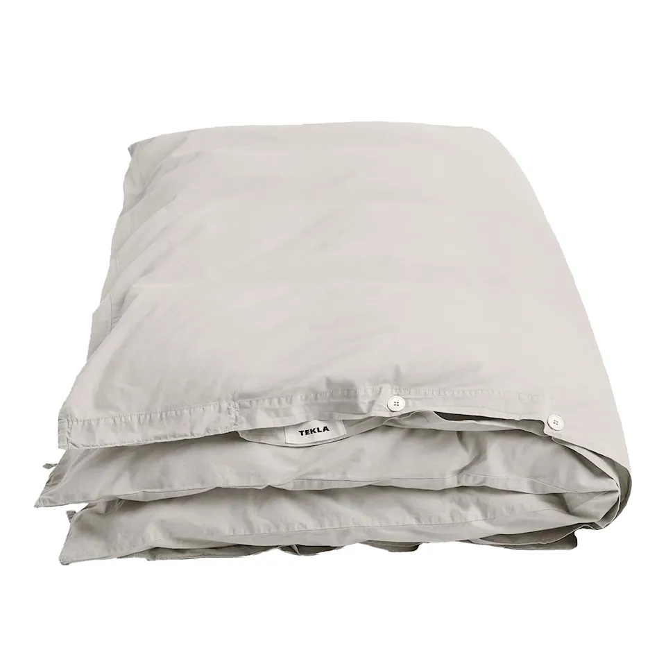 Percale Solid Soft Grey dekbedovertrek