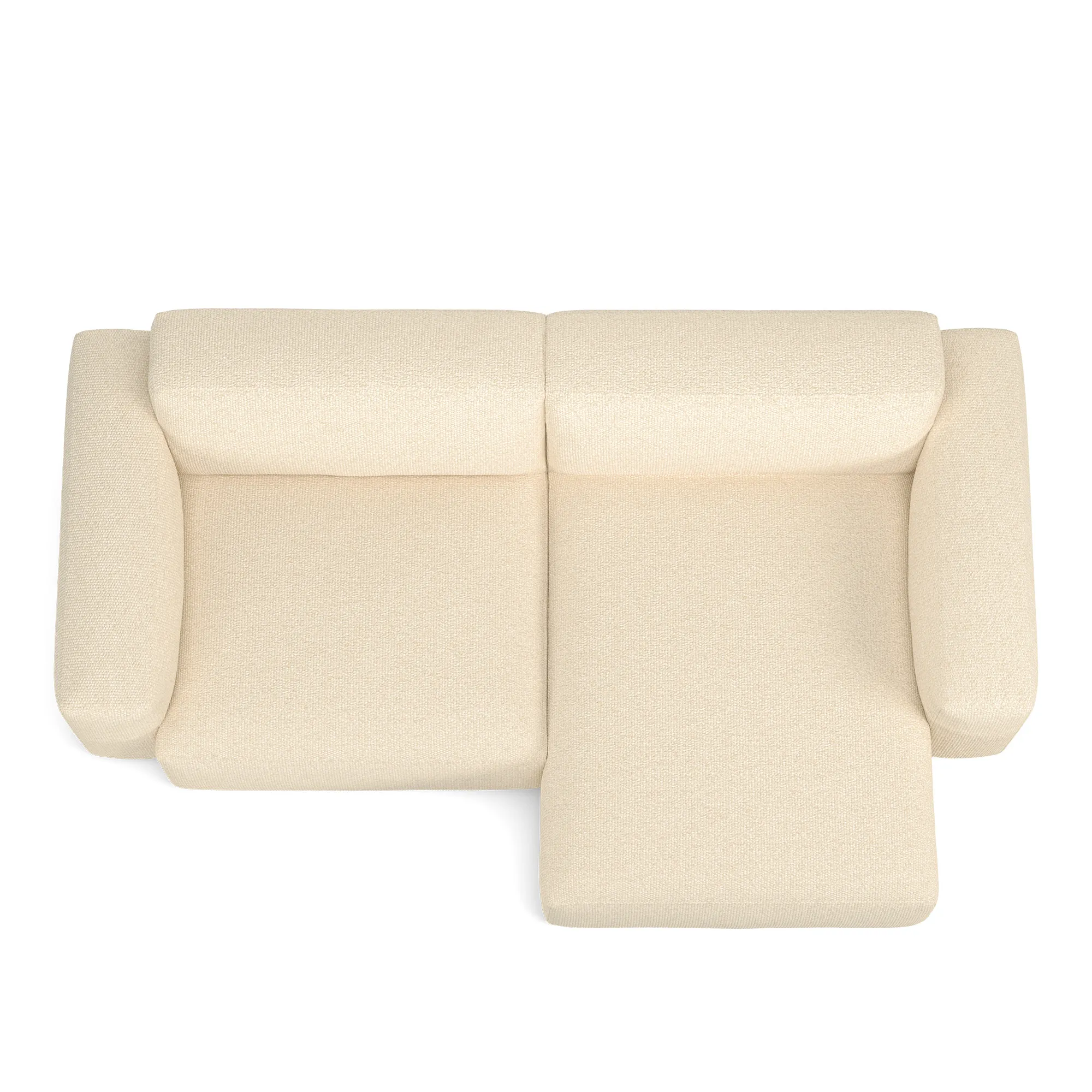 Brick 2-Seater Chaise Lounge Right - 8