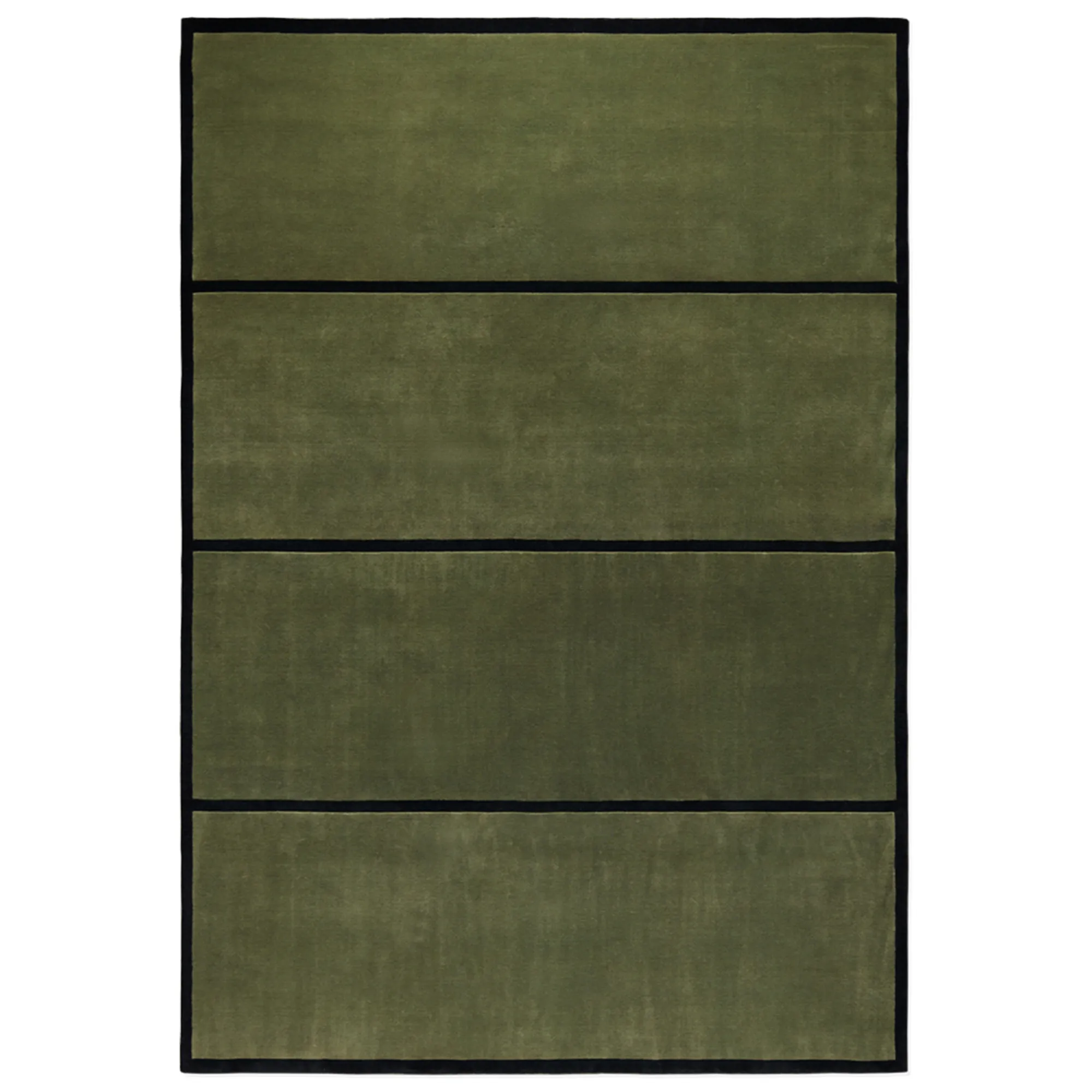 Norr Mälarstrand 01 Green/Black wool rug - 1