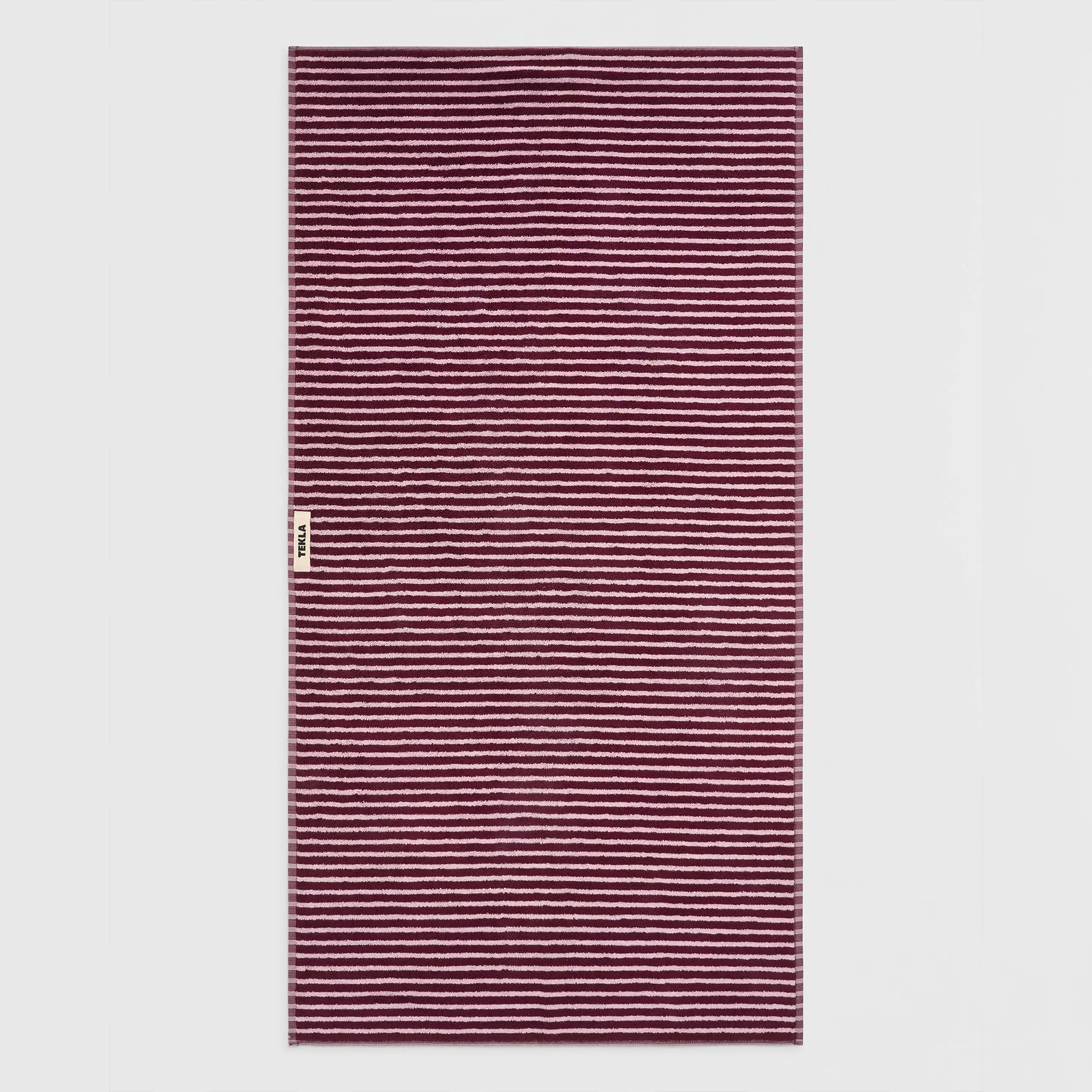 Terry Red & Rose Stripes Towel - 8
