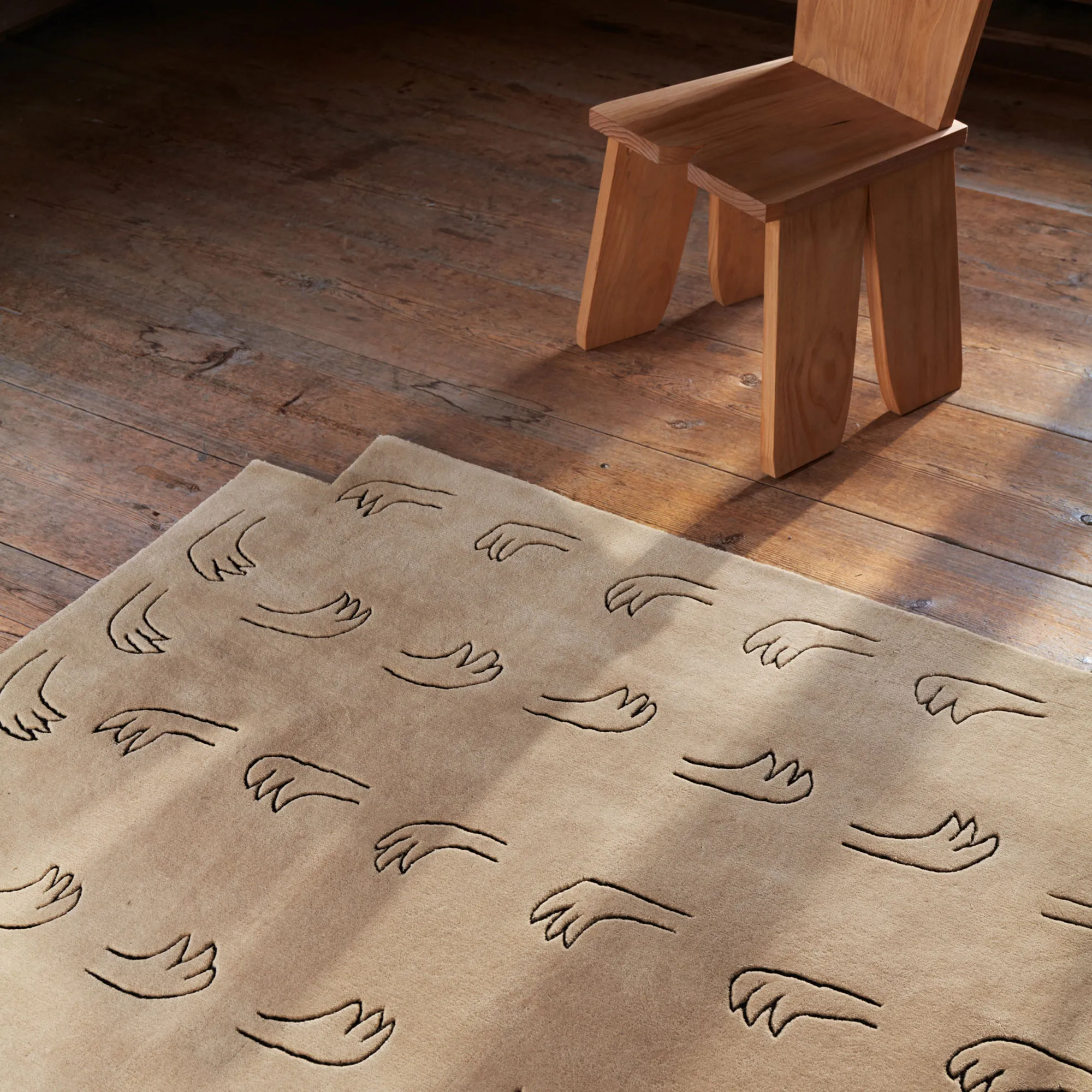 All Hands Light Sand wool rug - 3