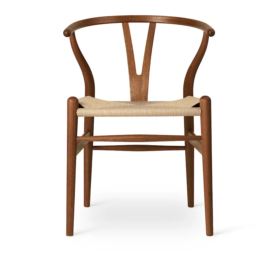 CH24 Wishbone Chair - Mahogany/Natural Cord