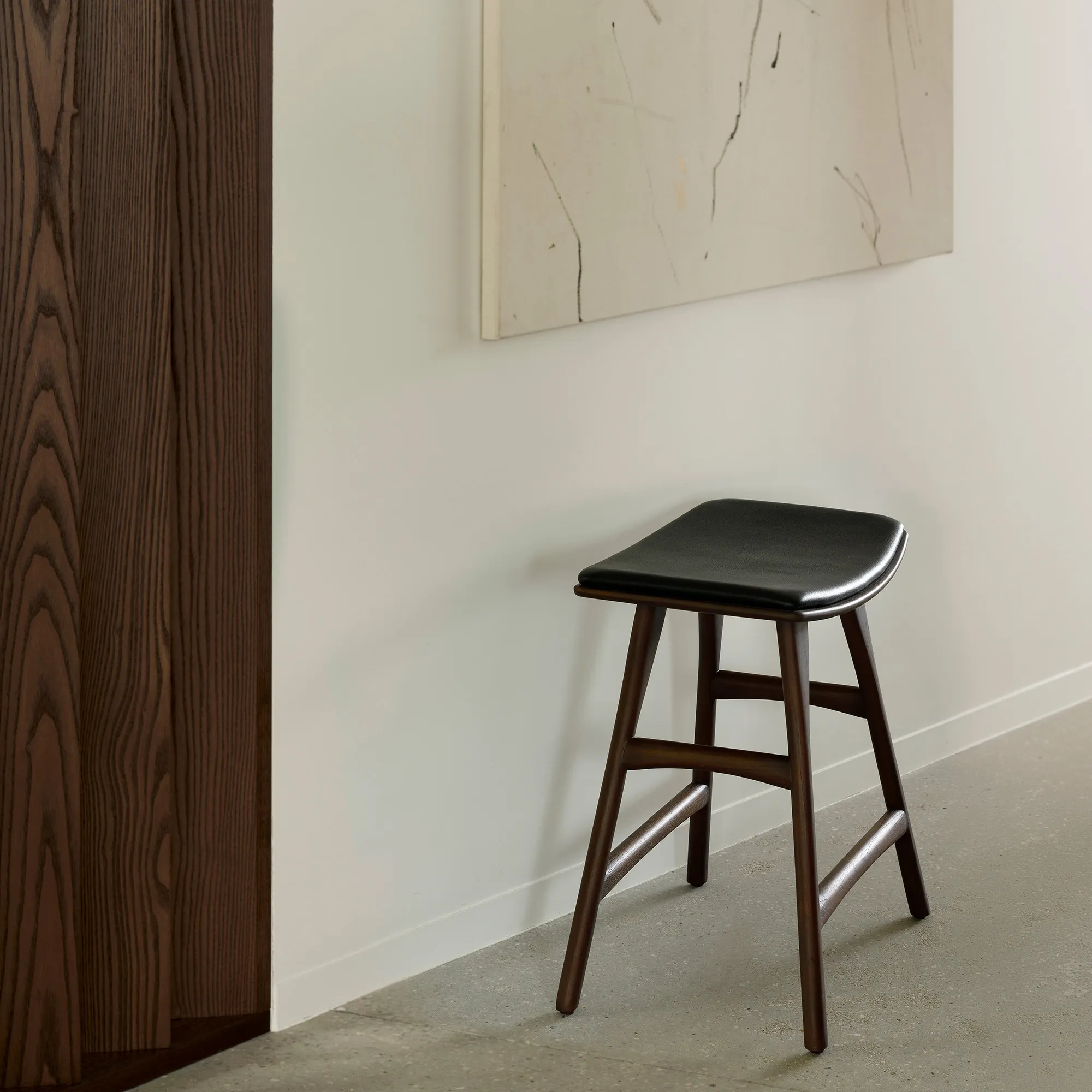 Osso Stool Teak Brown - Upholstered - 2
