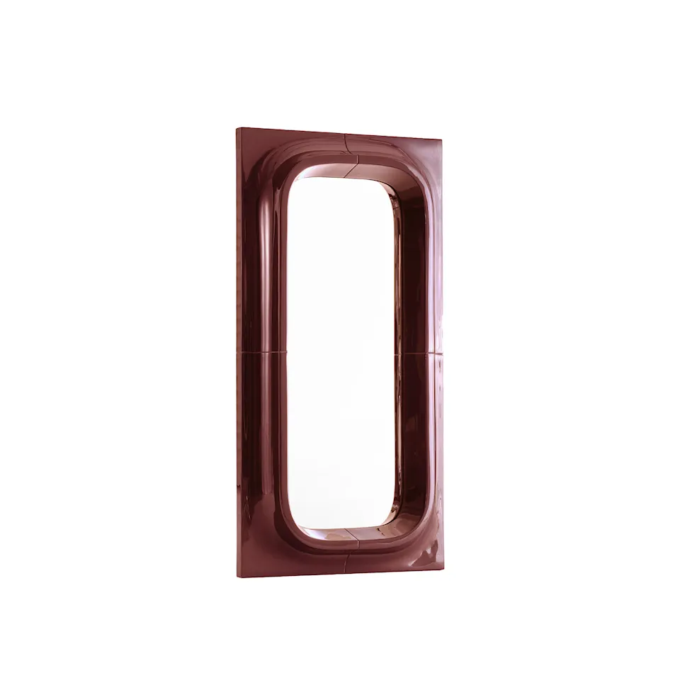 Porthole mirror small red