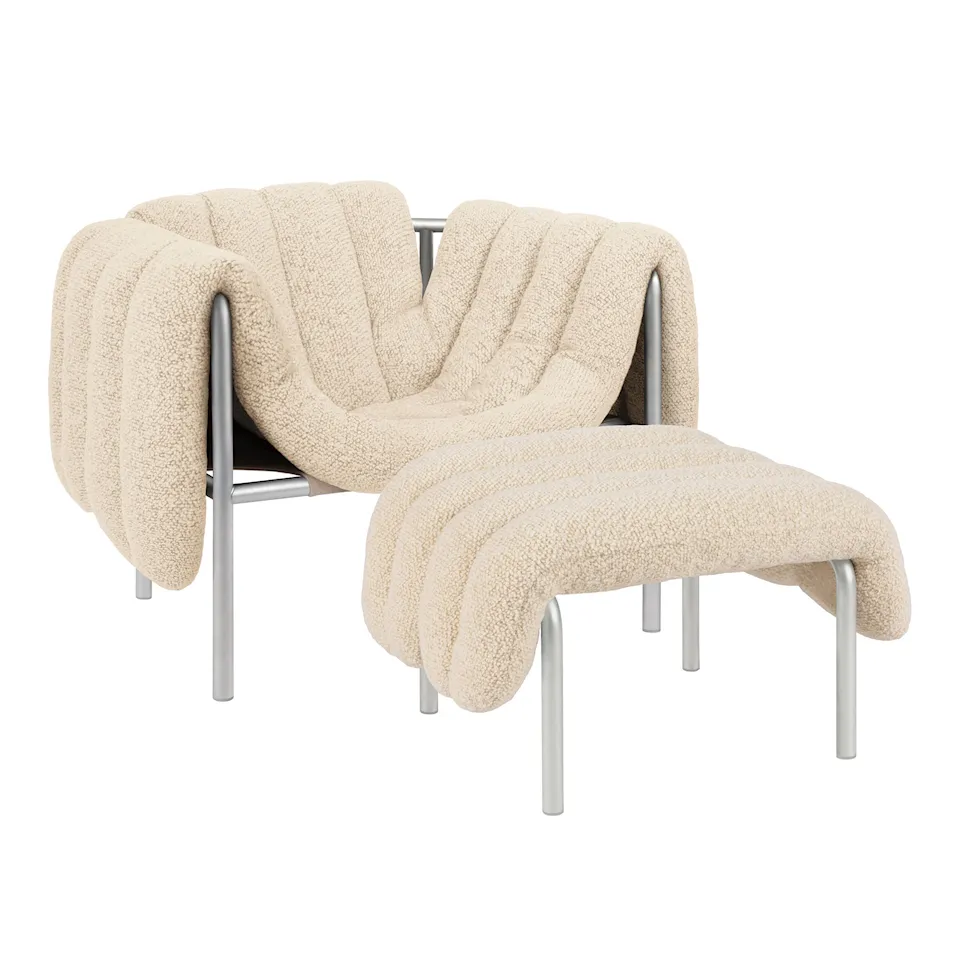 Puffy Lounge Chair + Ottoman