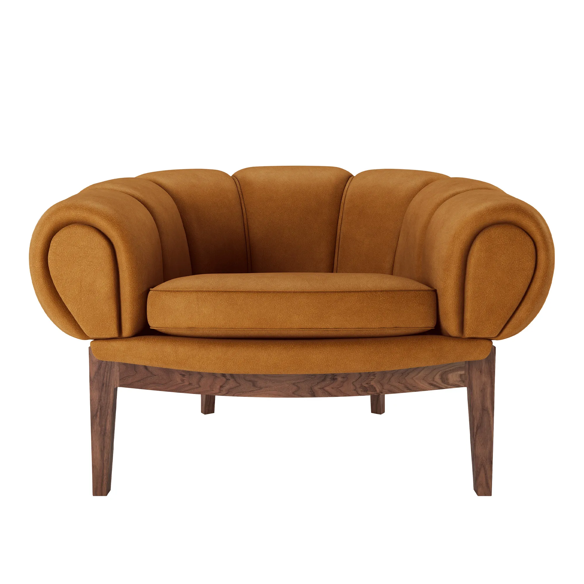 Croissant Lounge Chair Walnut - 1