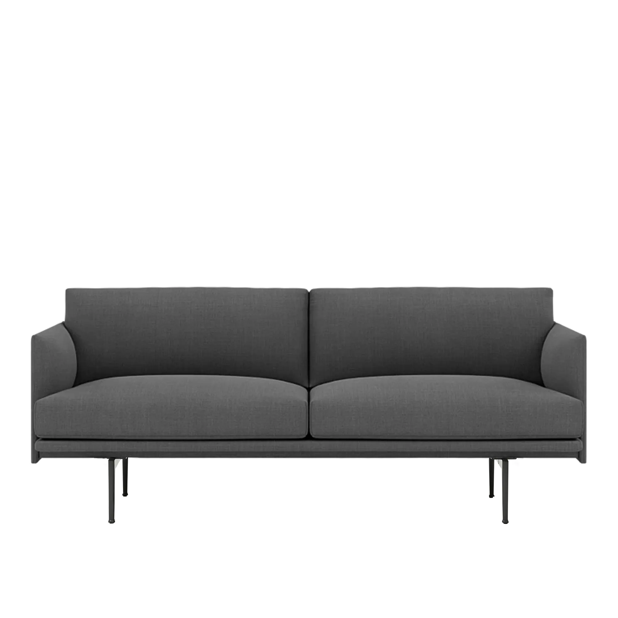 Outline 2-seater sofa black base - 1