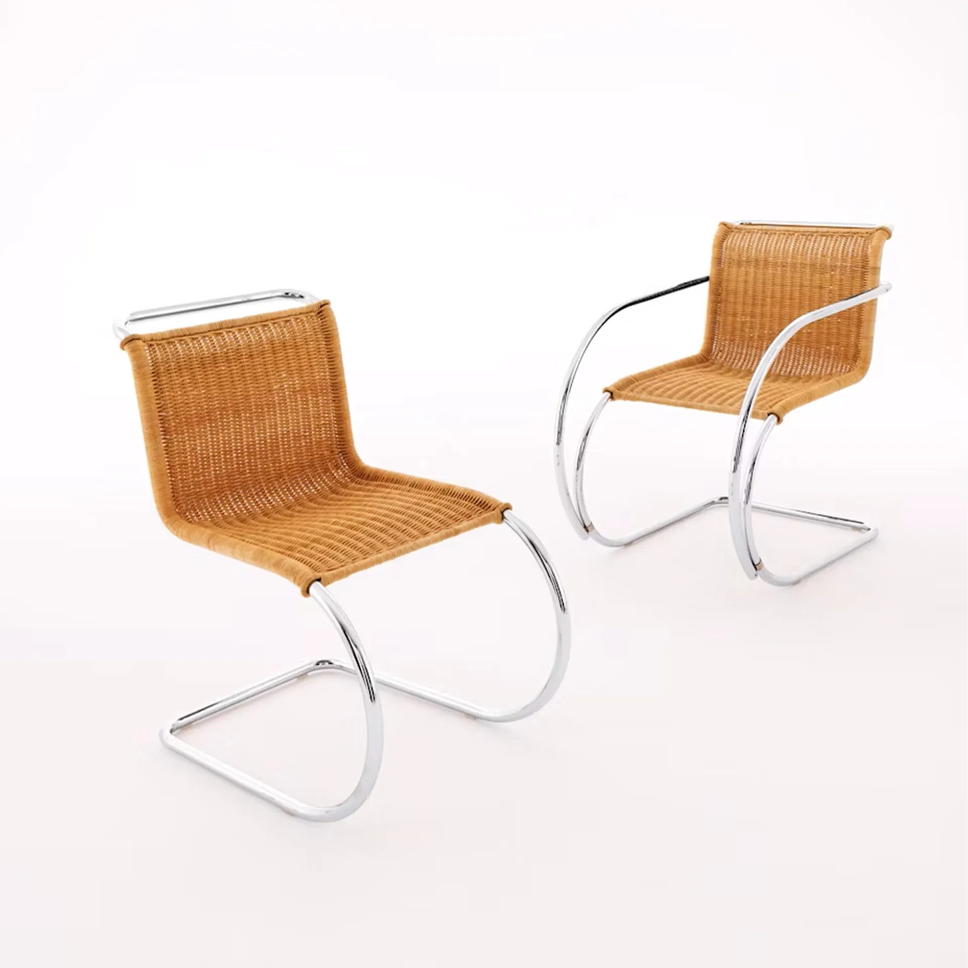 MR Side Chair Rattan tuoli - Knoll - Ludwig Mies van der Rohe - NO GA