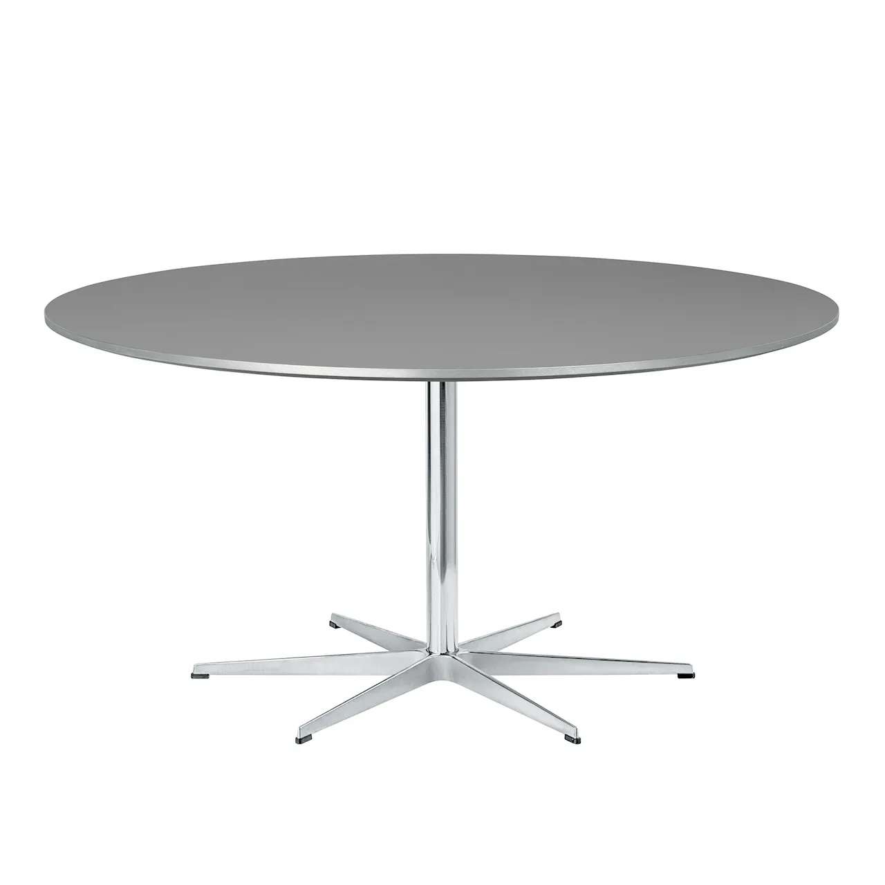 A825 Circular, Ø120 cm, Laminate Black, 6-star base