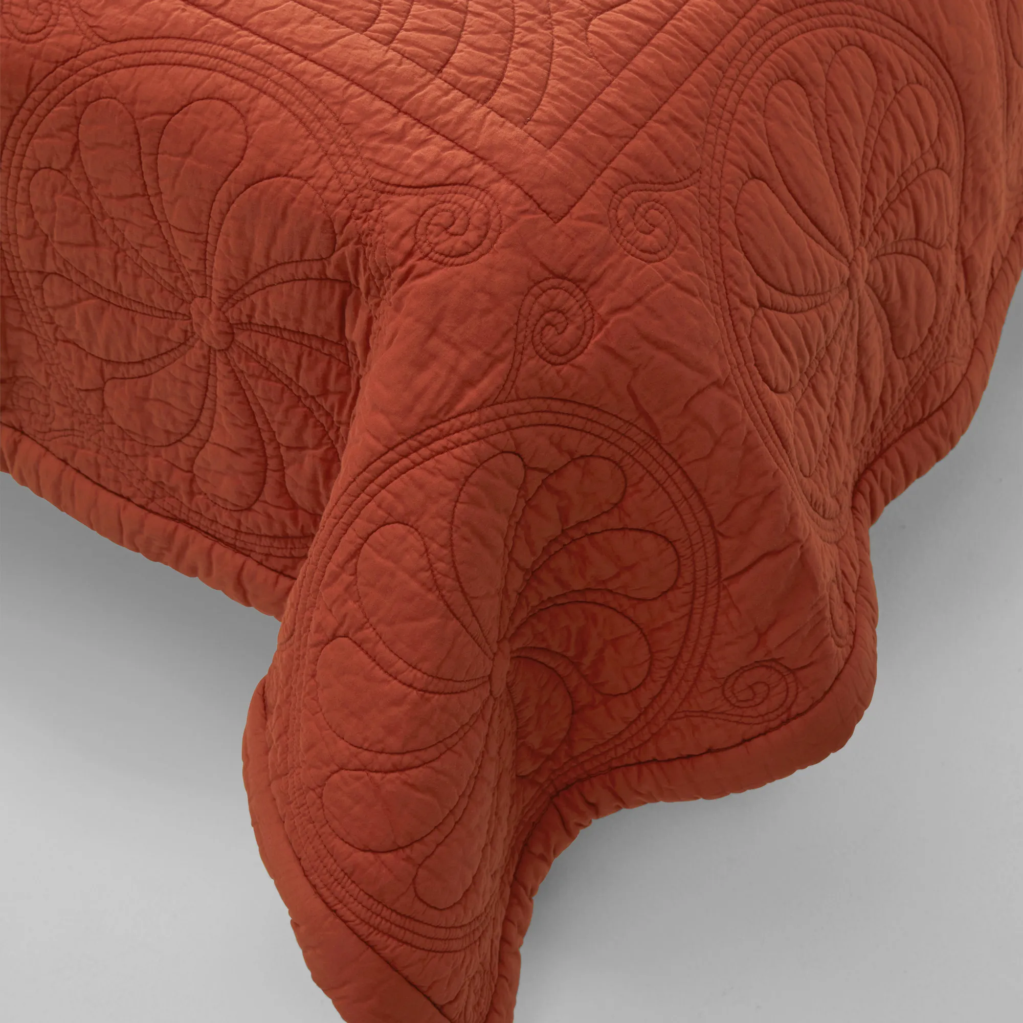Durham Dusk Bedspread Yellow/Rust - 6
