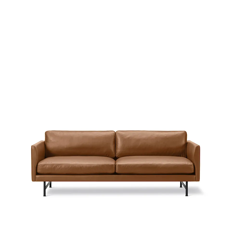 Calmo 2-personers sofa sort stål