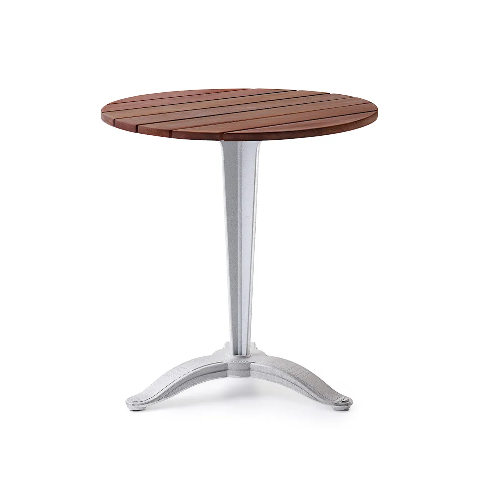 Table Calais - Big Foot Ø 70 Brown Lacquered Pine Wood/Nature