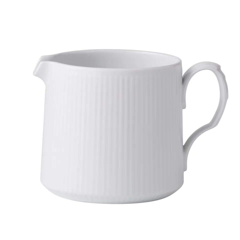 White Fluted Modern Jug 70 cl