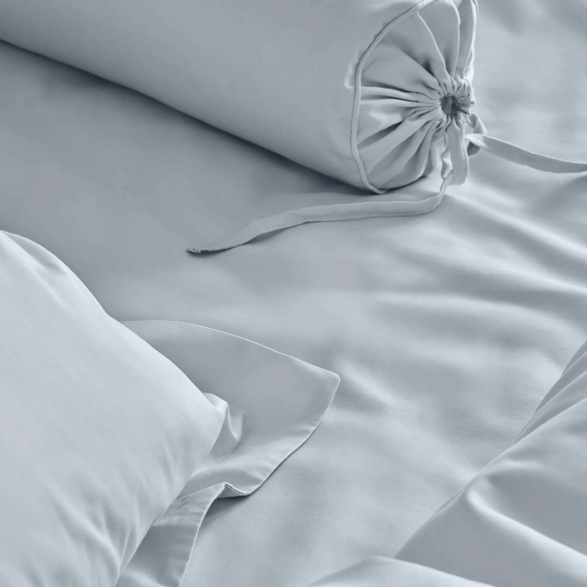 Satina Duvet cover Light Blue - 4