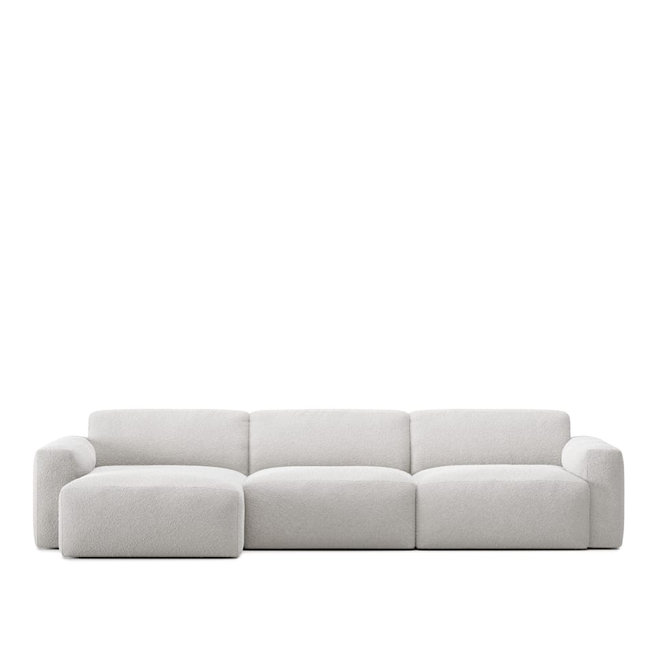 Brick 3-Seater Chaise Lounge Left