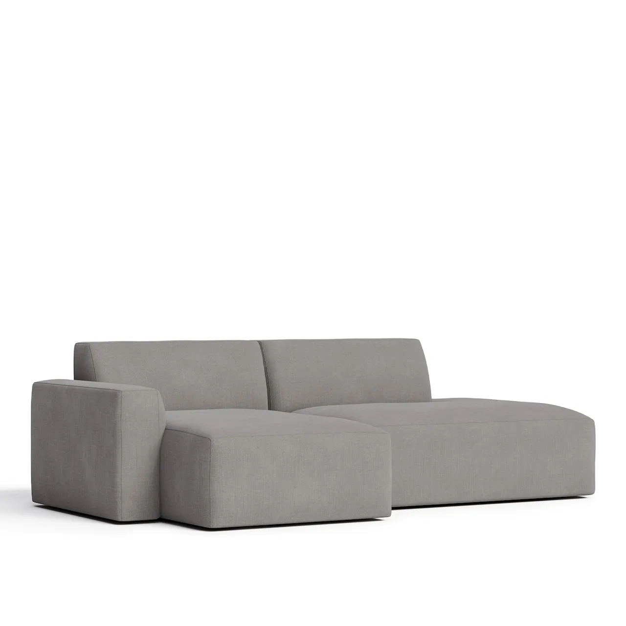 Brick 2-Seater Chaise Lounge Open End Right - Shadow Khaki