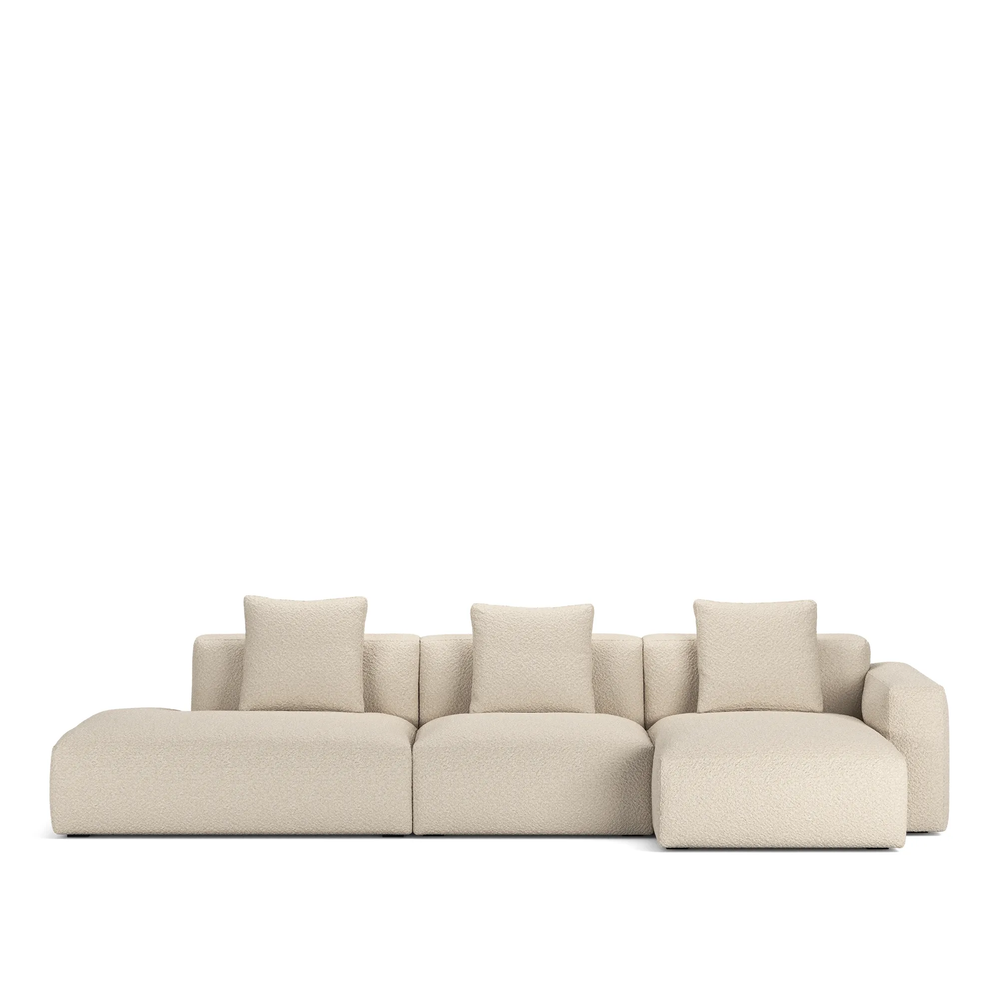 Brick 3-personers sofa chaiselong åben ende venstre - 10