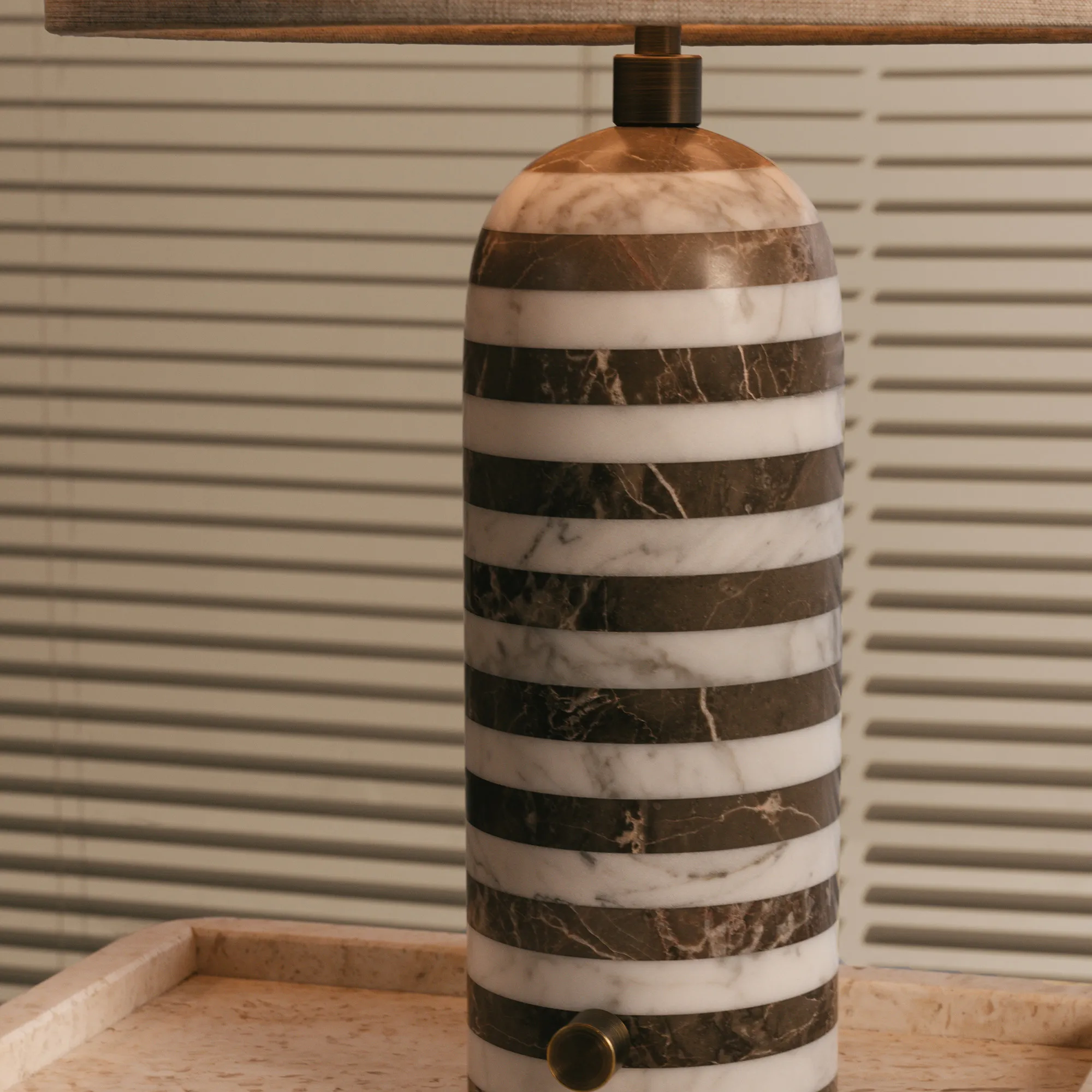 Gravity Table Lamp Small Grey Marble - 16