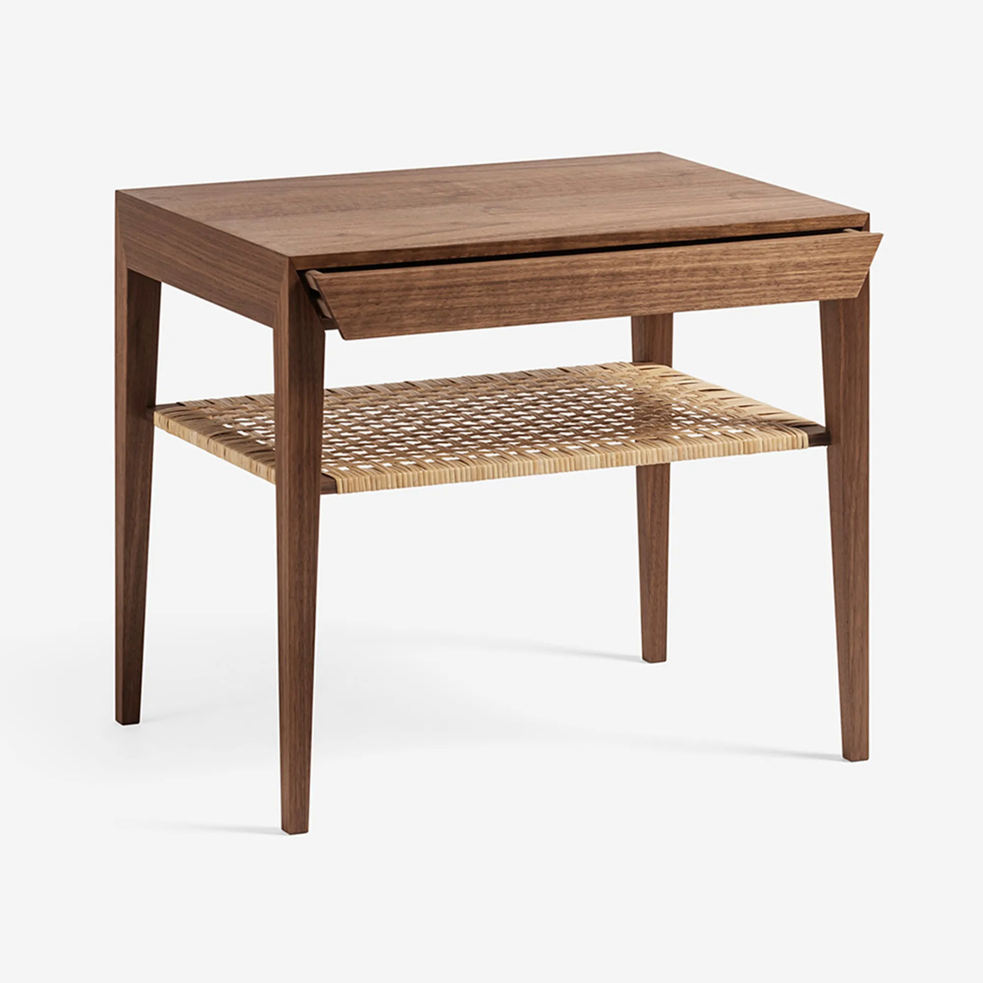 Model 35 Bedside Table Rattan Shelf - 6