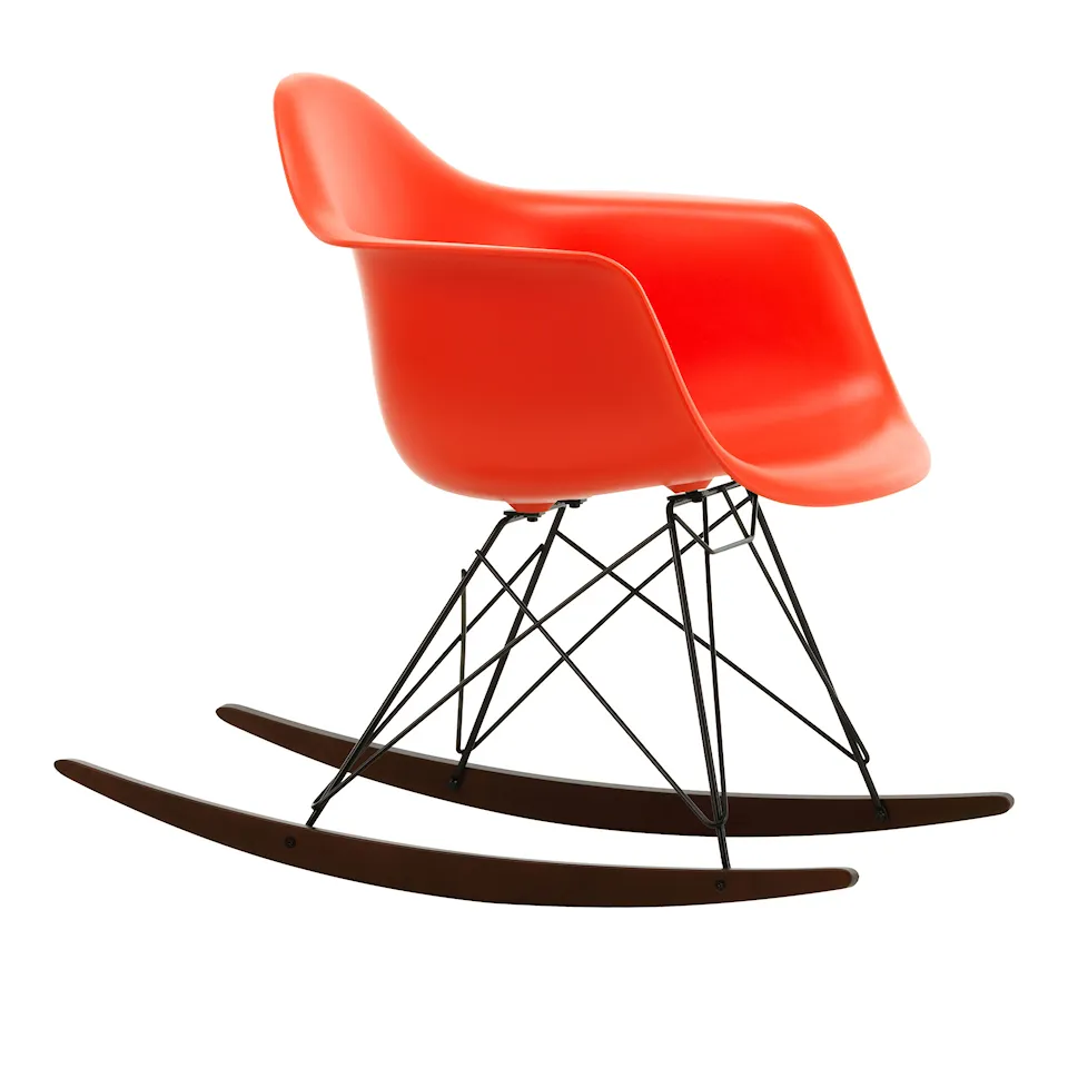 Eames RE Plastic Armchair RAR schommelstoel Basic Dark/Dark Maple