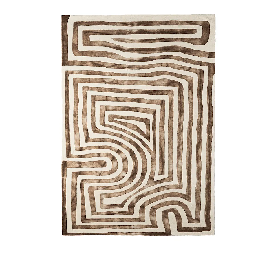 DD Psychedelic Labyrinth Rug Beige