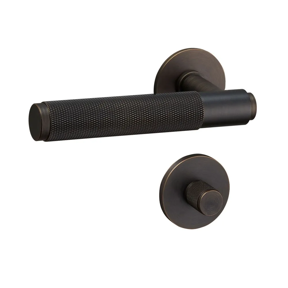 Door Handle Set / without return spring / 30 mm / Cross & Thumbturn Lock - 1