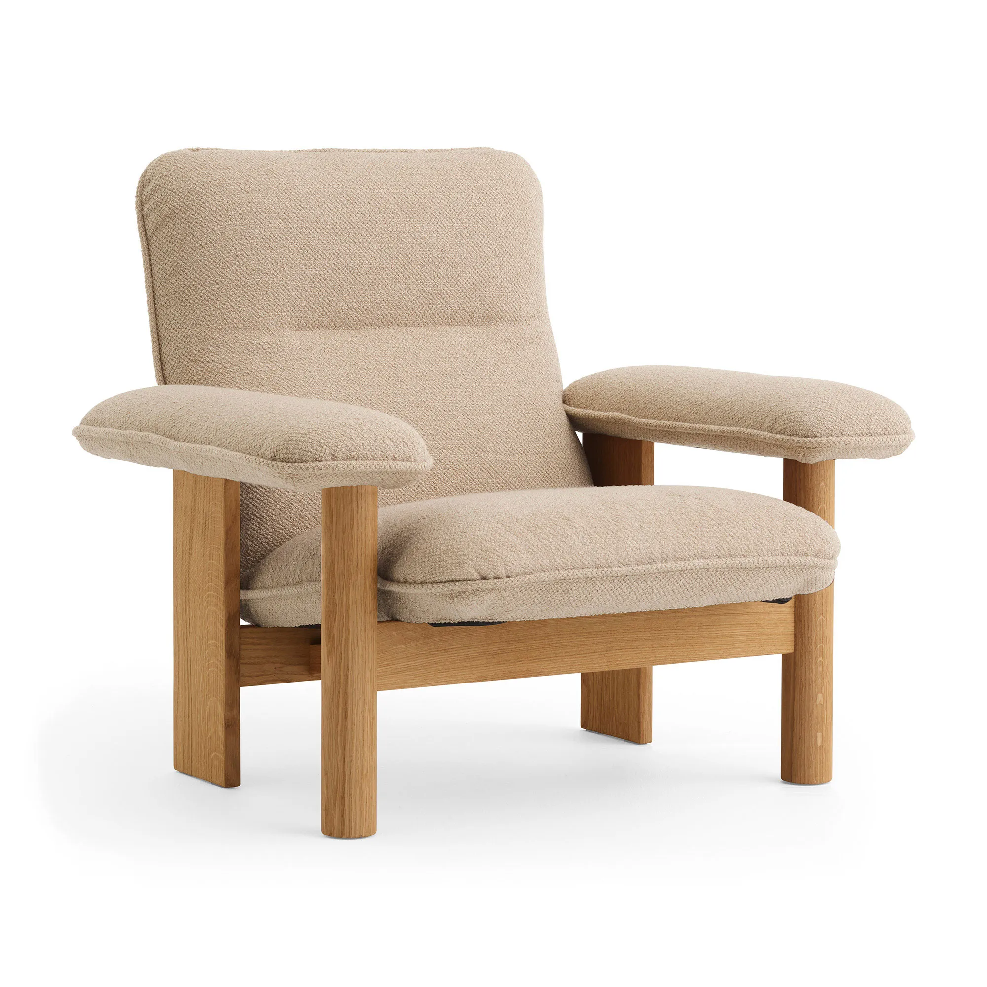 Brasilia Lounge Chair Natural Oak - 1