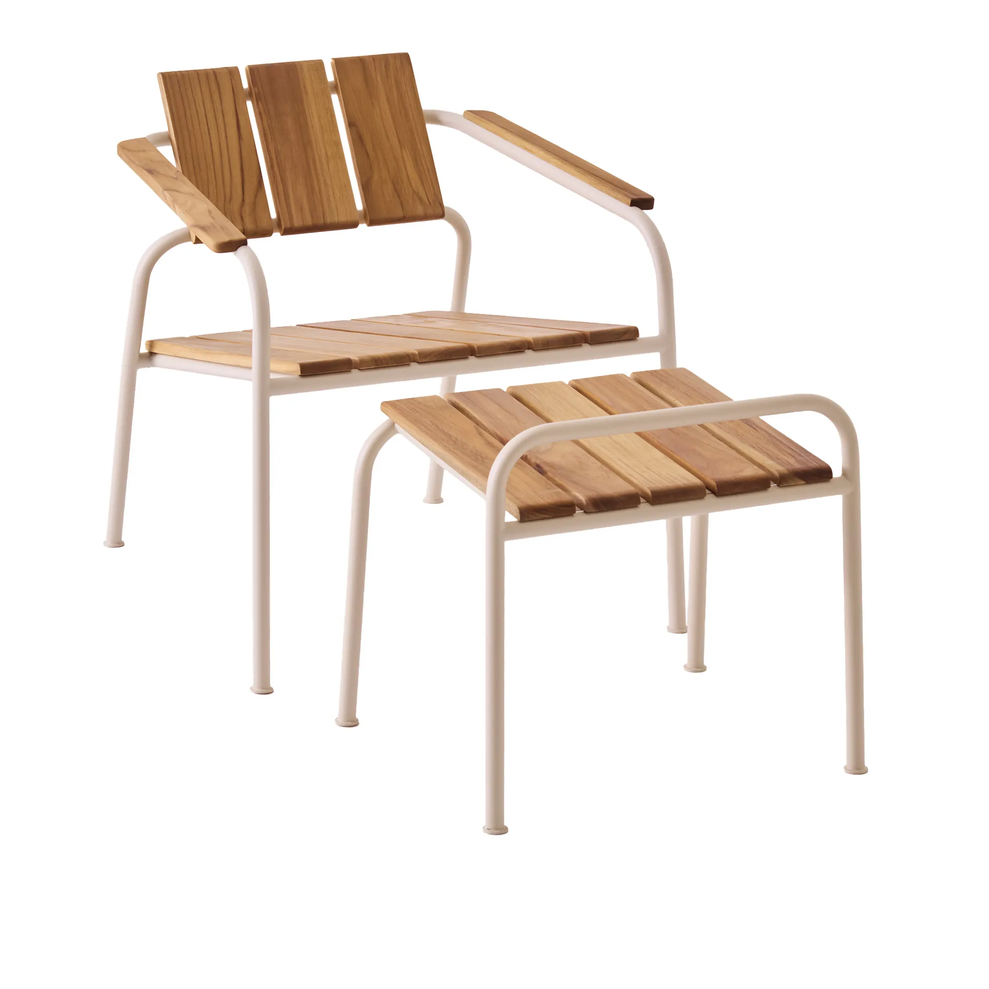 Kallio Outdoor Lounge Chair & Footstool - 1