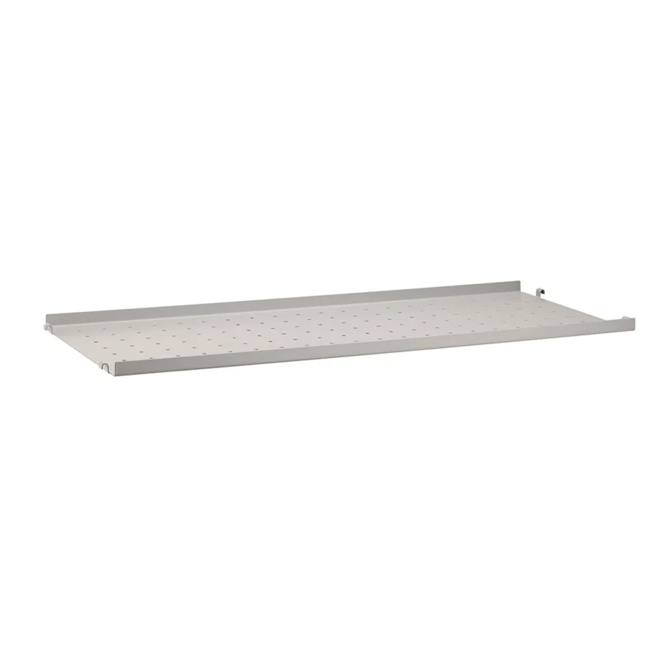 Metal shelf 78x30cm låg kant beige