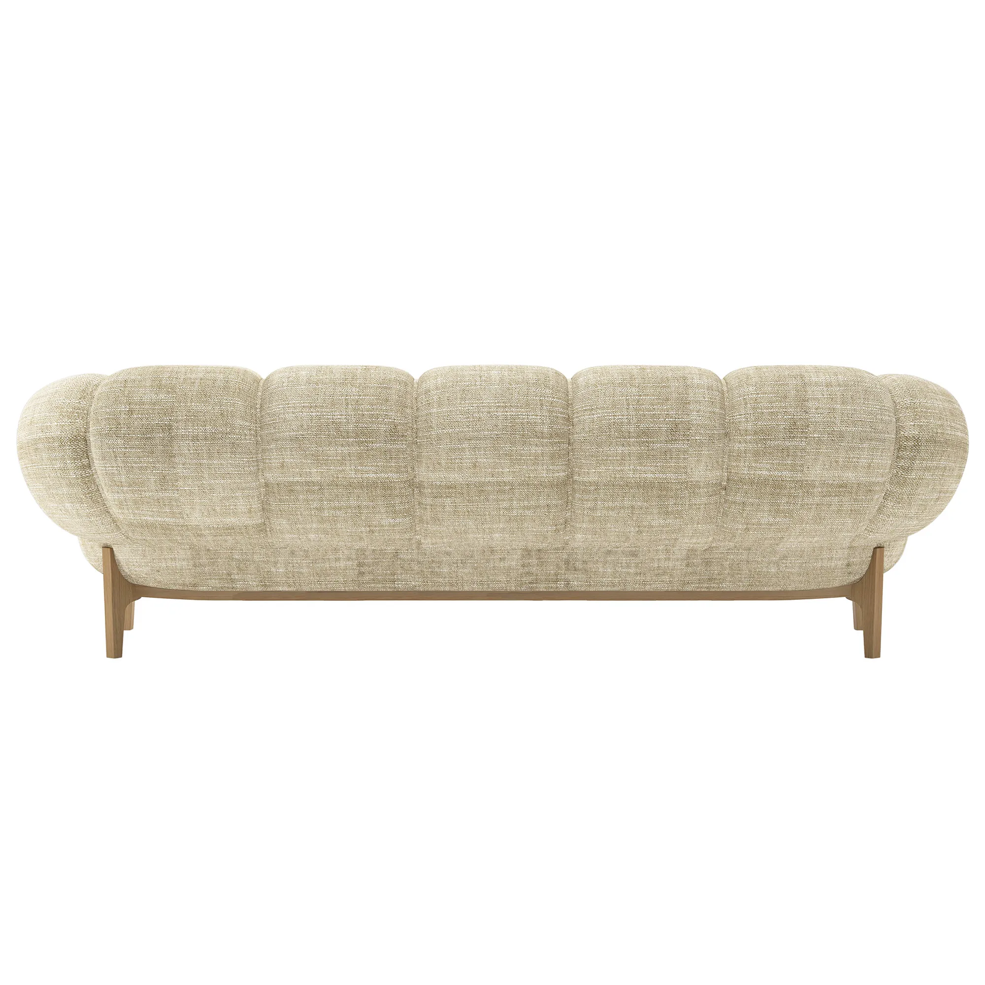 Croissant 3-personers sofa egetræ - 3