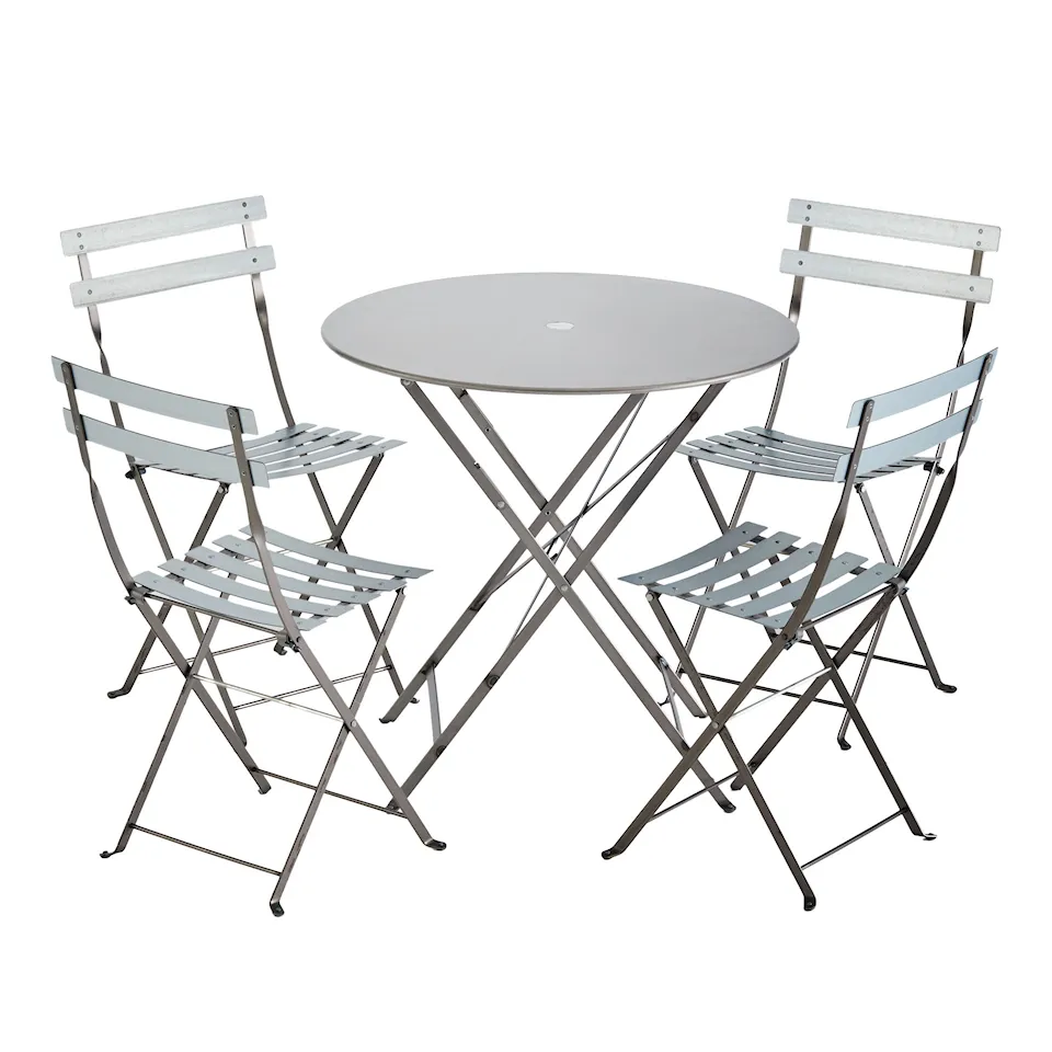 Bistro matgrupp runt bord Ø77cm & 4 stolar Exclusive Edition