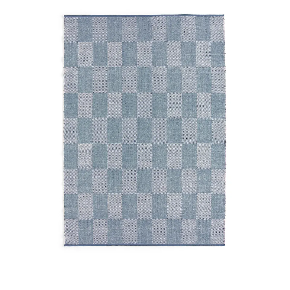 Check Rug Light Blue