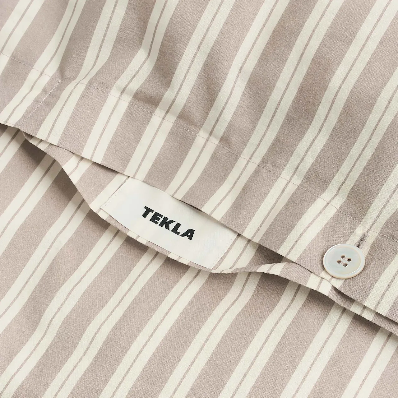 Percale Clay Stripes Duvet Cover