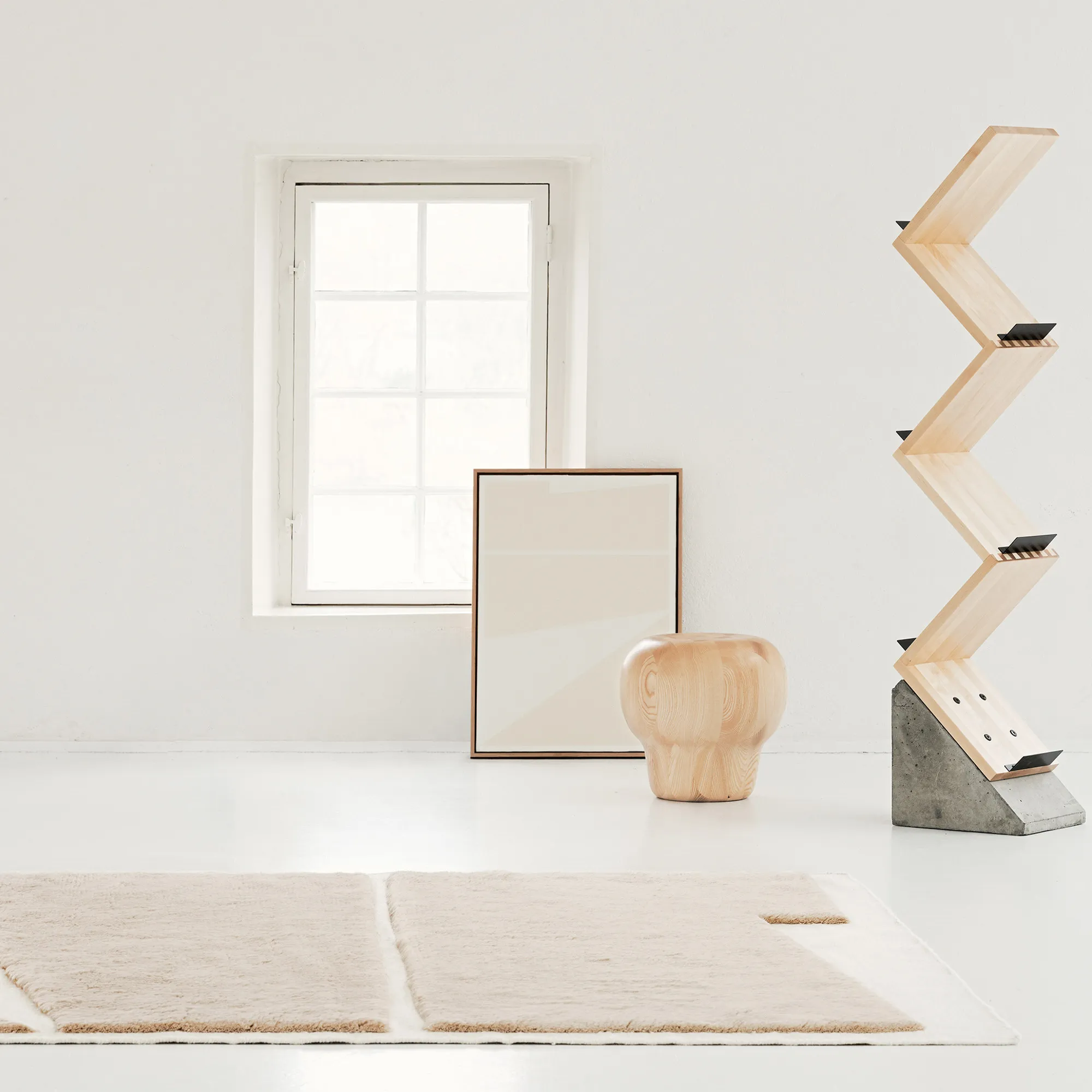 Untitled 2 Cream/Almond Wool Rug - 5