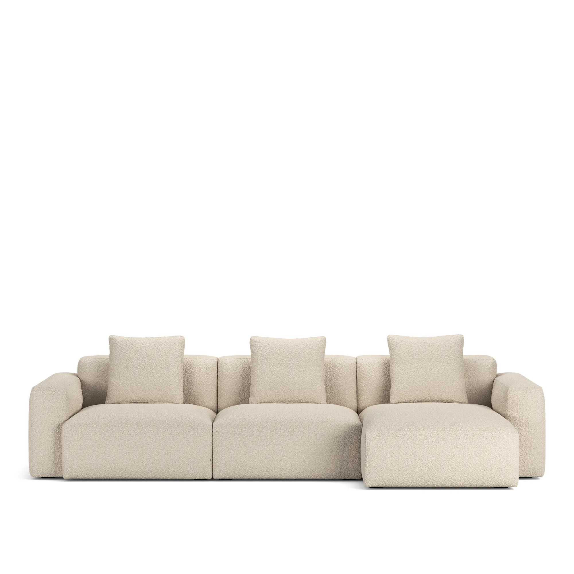 Brick 3-zitsbank met chaise longue rechts - 10