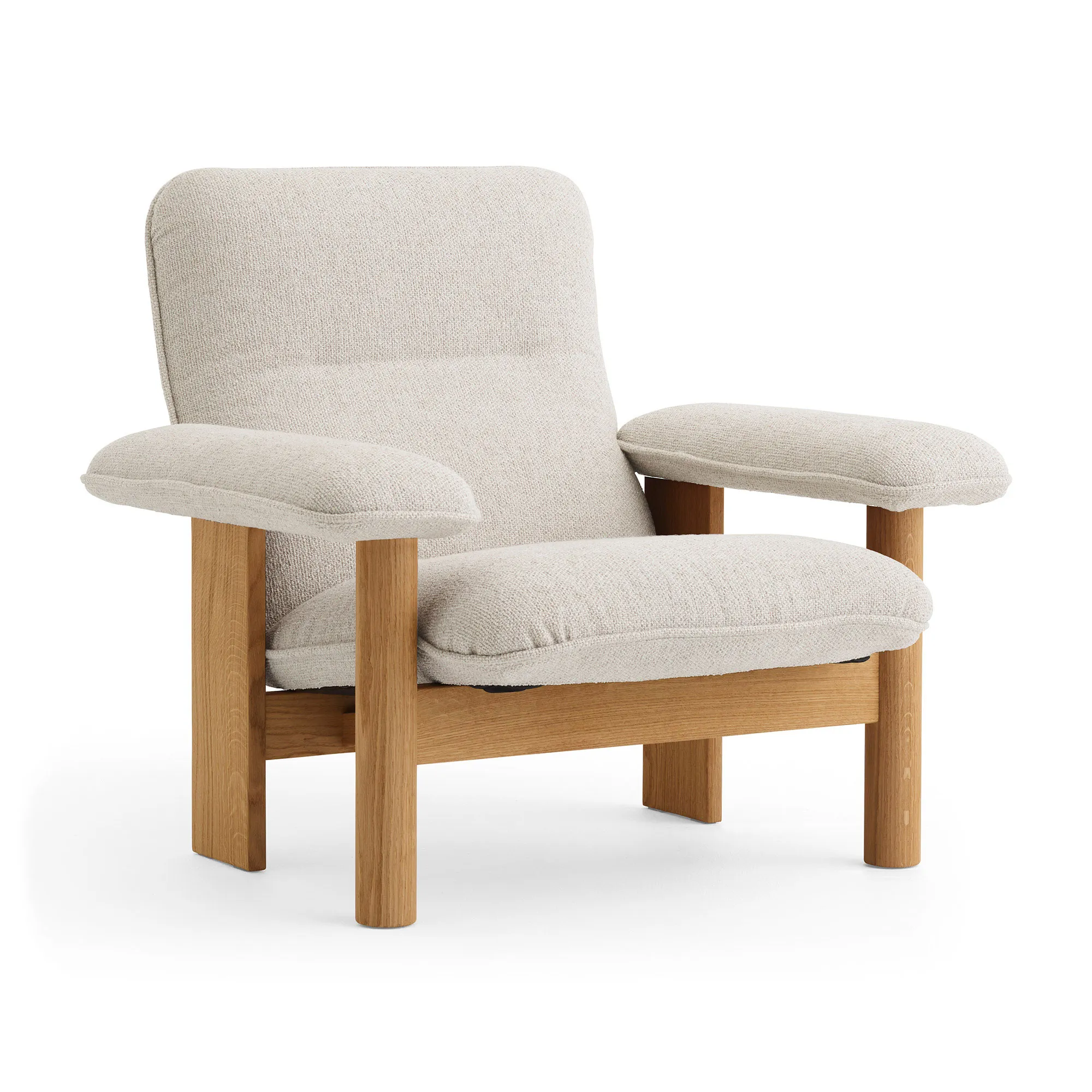 Brasilia Lounge Chair Natural Oak