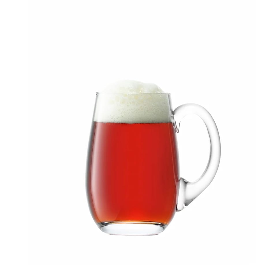 Bar Beer Tankard Curved 750ml Clear