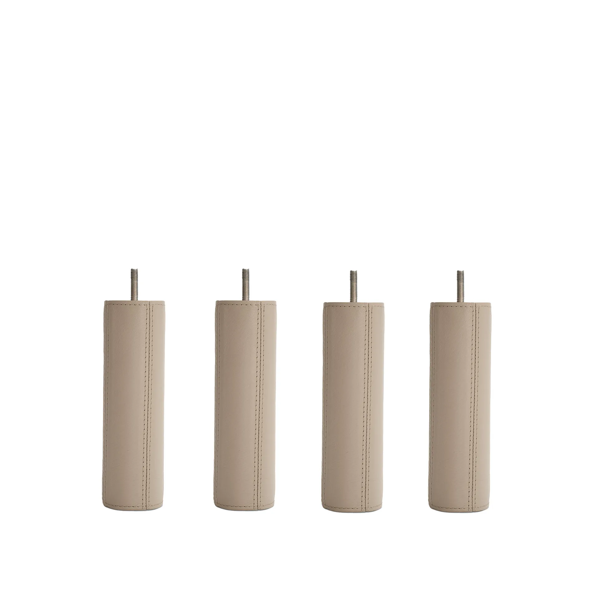 DUX SC bed legs round leather oatmeal 4-pack - DUX - NO GA