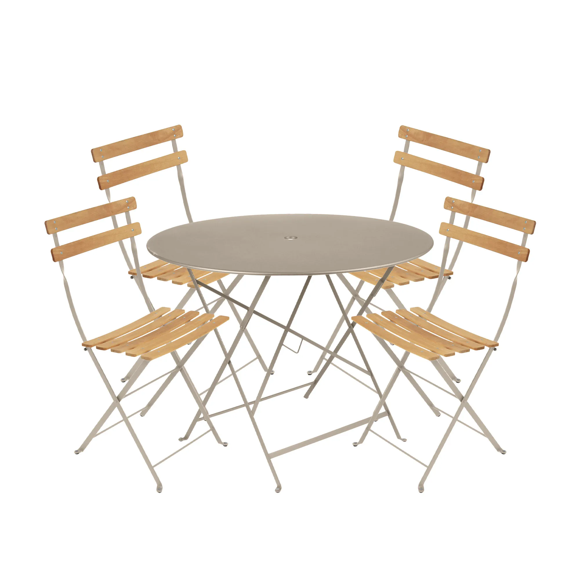 Bistro ruokaryhmä Ø96cm & 4 puu tuolit - 1