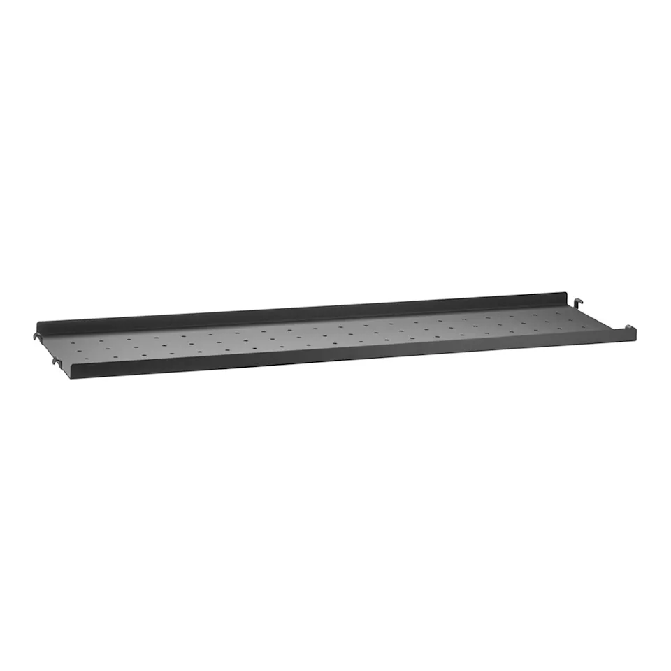 Metal shelf 78x20cm låg kant black