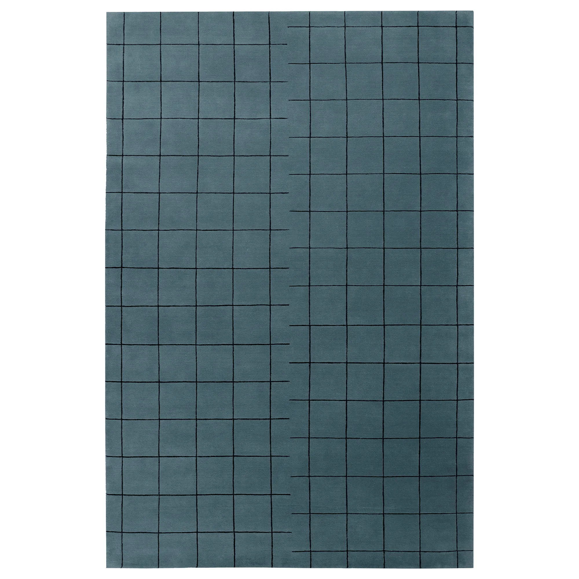 Grid Faded Blue/Black villamatto - 1
